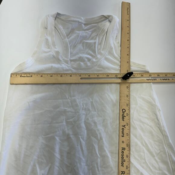Lululemon Tank Top Womens 4 White‎ Racerback Cotton - Picture 4 of 6